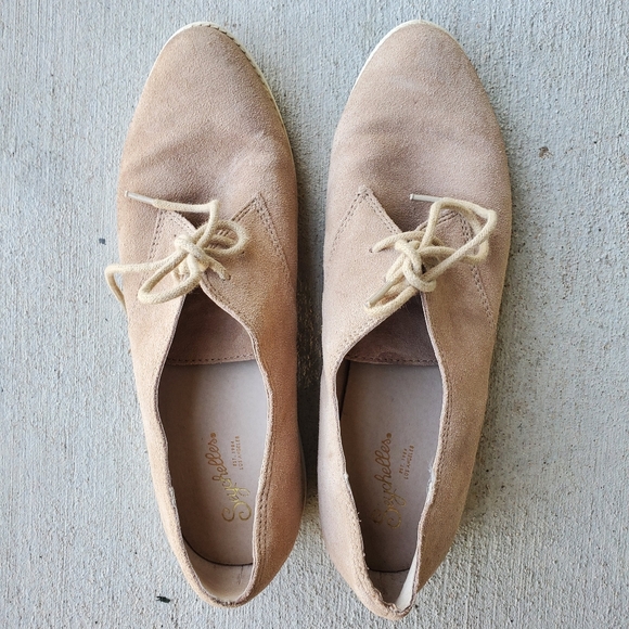 Seychelles Tan Suede Lace-Up Shoes - Picture 2 of 8